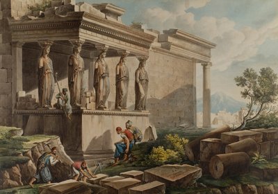 شرفة كارياتيدس على الانتصاب بواسطة لويس فرانسوا كاساس